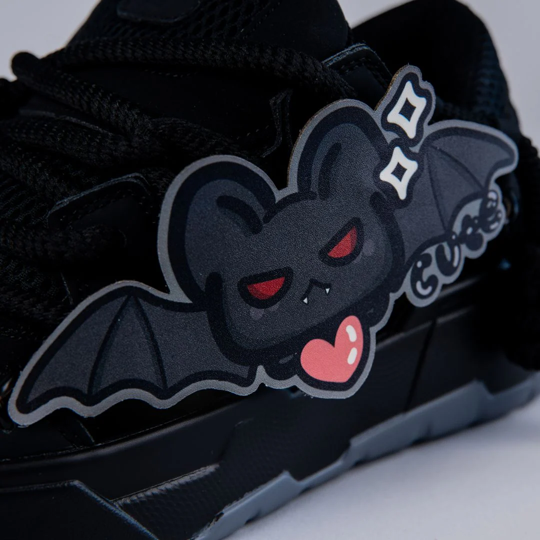 *CLEARANCE* Kawaii Bat Midnight Black Chunky Shoes - Unisex - Image 2