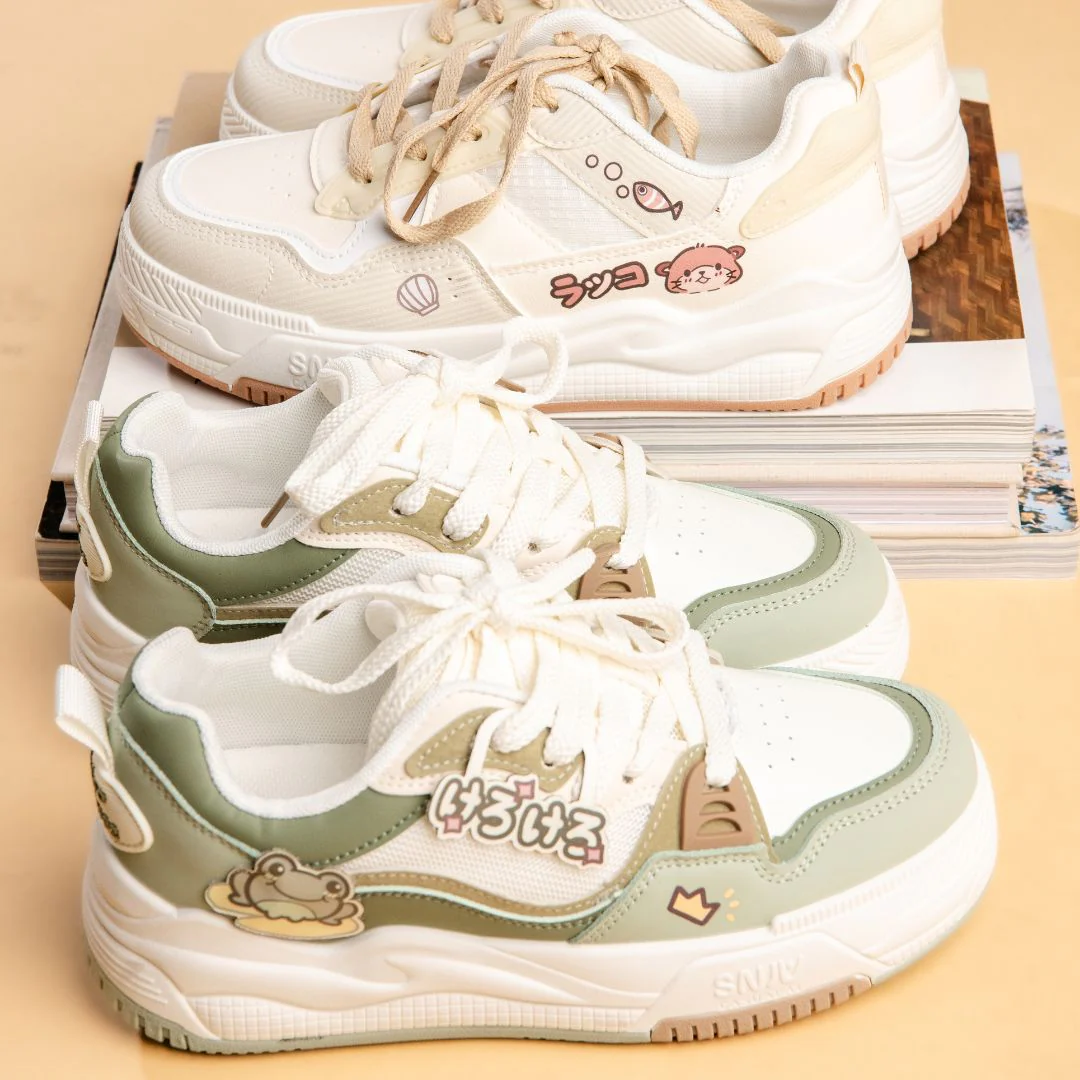 *CLEARANCE* Kawaii Crown Frog Prince Casual Green Shoes - Women's - Image 10