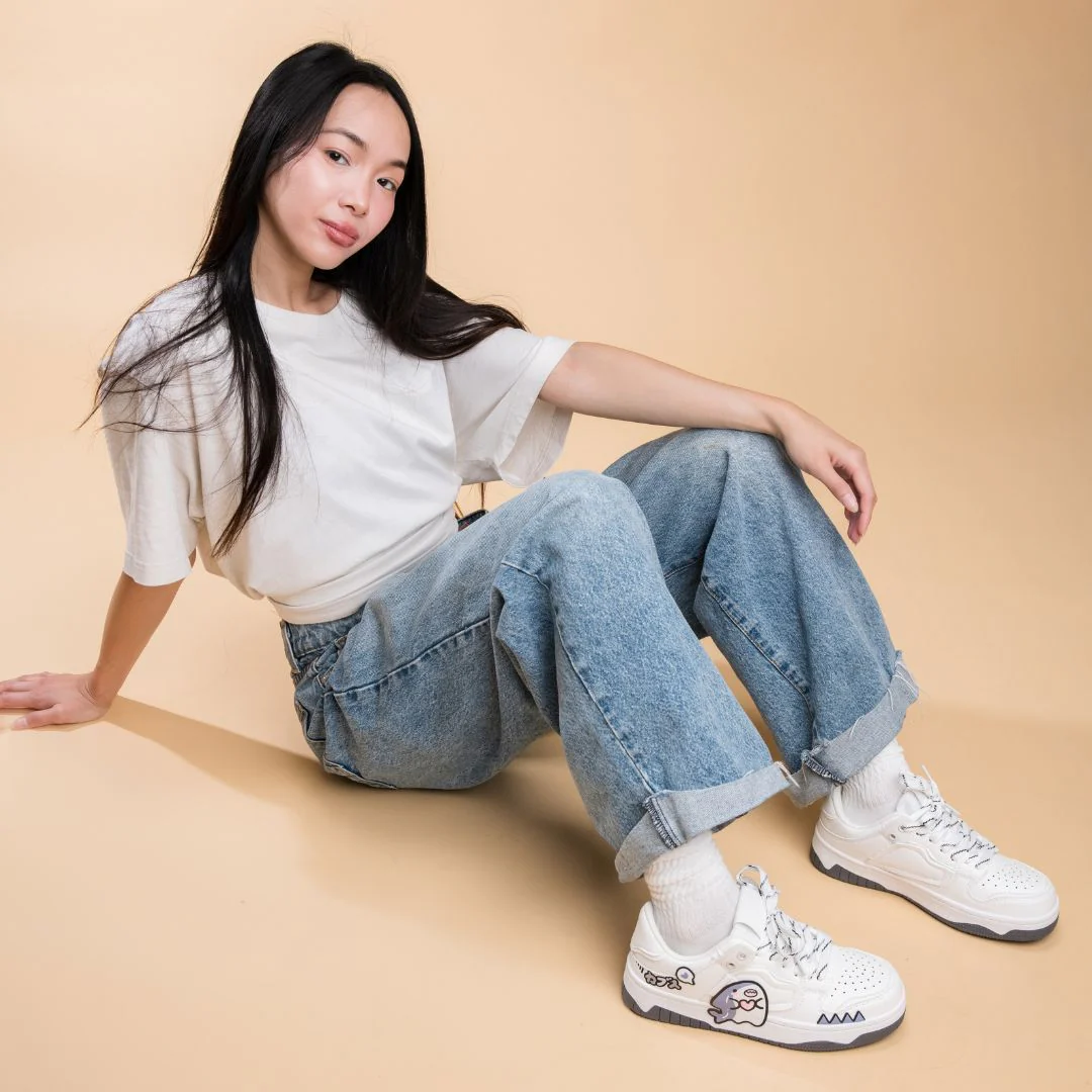 *CLEARANCE* Ultra Chubby Kabbu Sharku Casual White Sneakers - Women's - Image 10