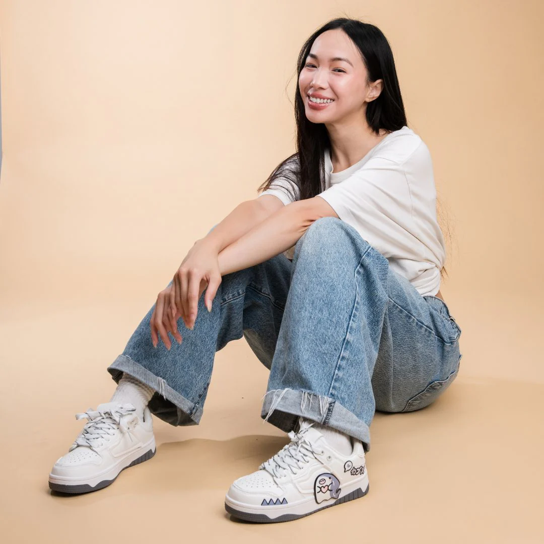 *CLEARANCE* Ultra Chubby Kabbu Sharku Casual White Sneakers - Women's - Image 11