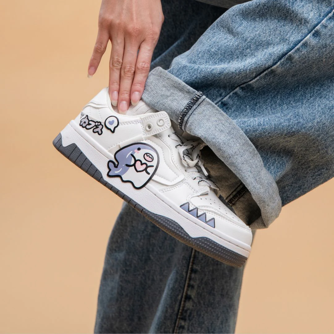 *CLEARANCE* Ultra Chubby Kabbu Sharku Casual White Sneakers - Women's - Image 5
