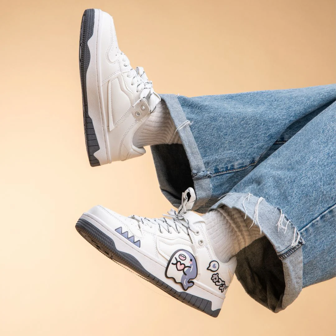 *CLEARANCE* Ultra Chubby Kabbu Sharku Casual White Sneakers - Women's - Image 6