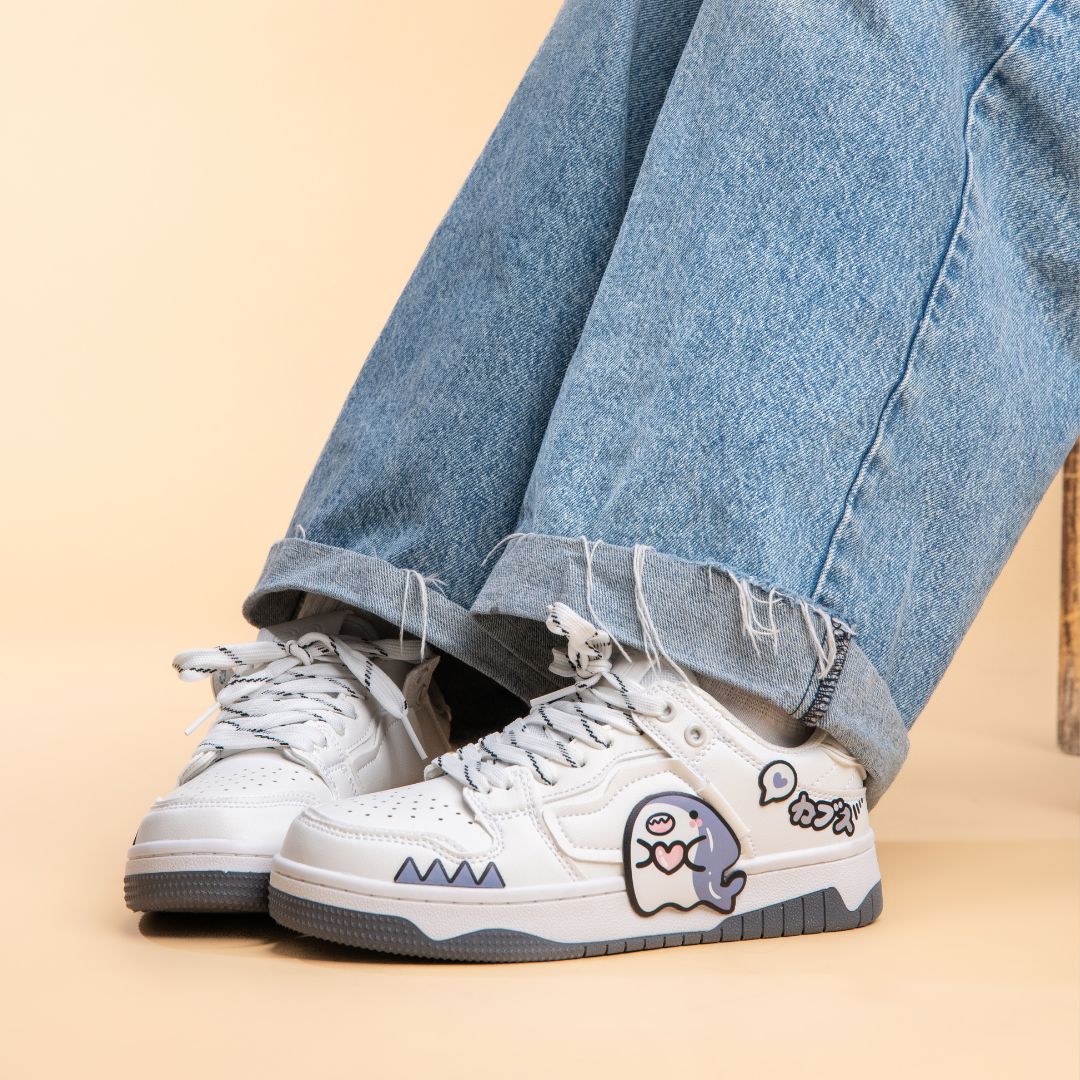 *CLEARANCE* Ultra Chubby Kabbu Sharku Casual White Sneakers - Women's - Image 7