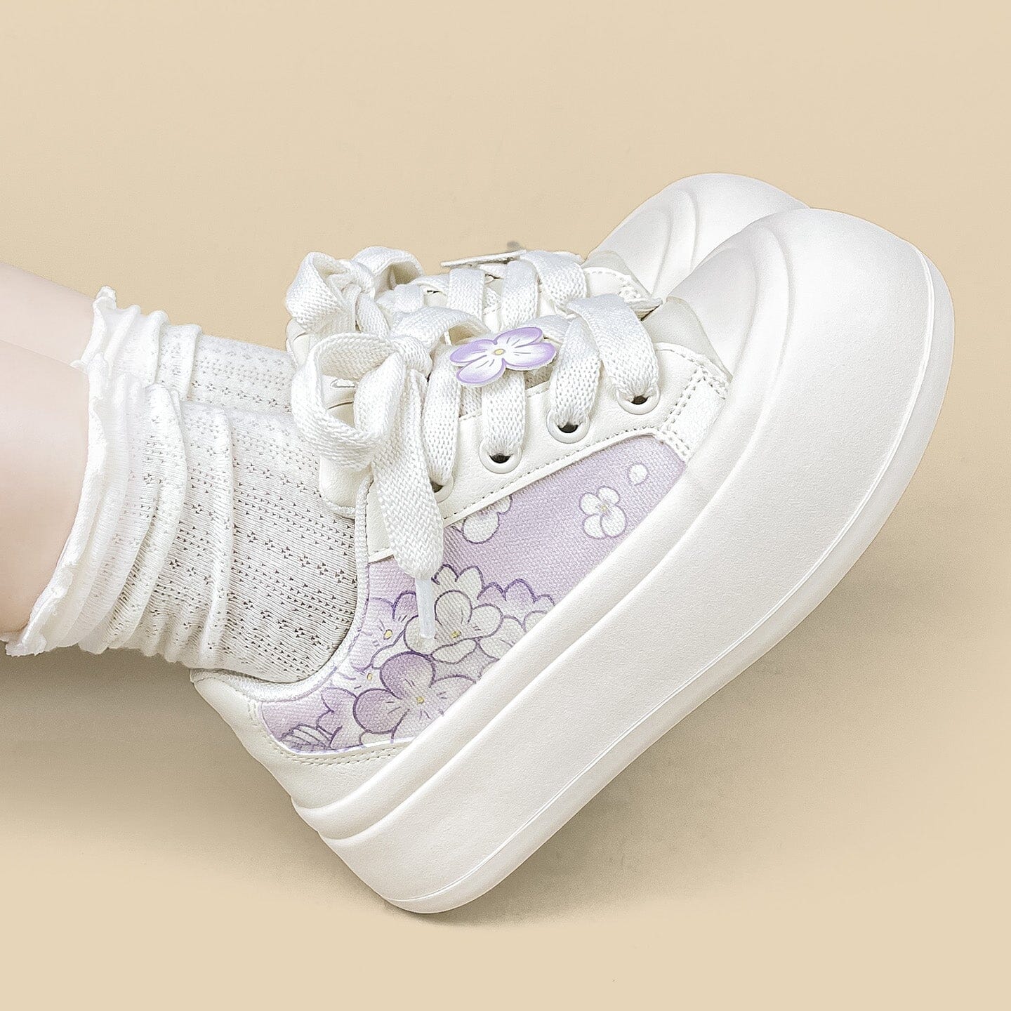 Lilac Floral Dream Chunky Sneakers - Women's - Image 7