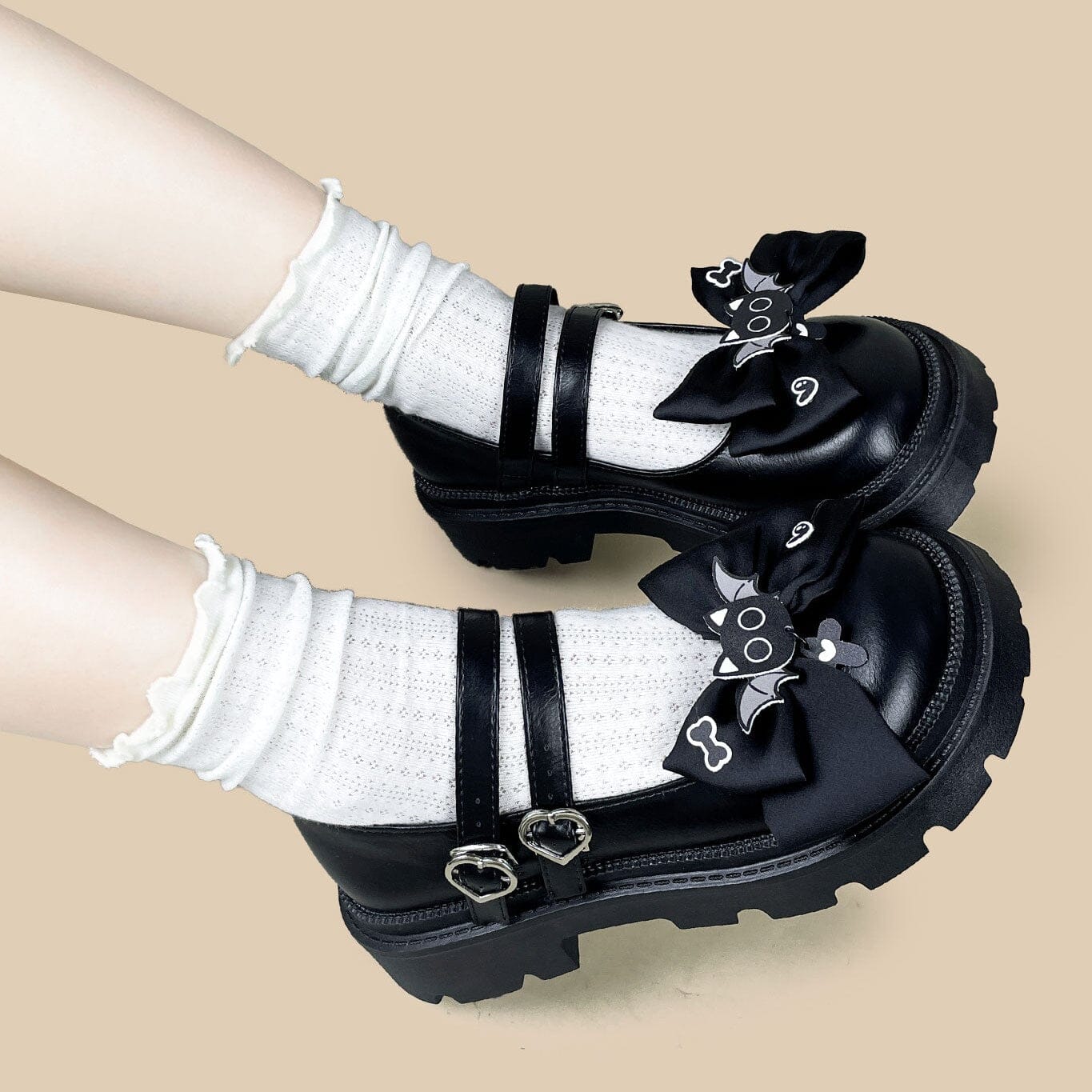 Midnight Bat Kawaii Chunky Mary Janes - Women's - Image 10