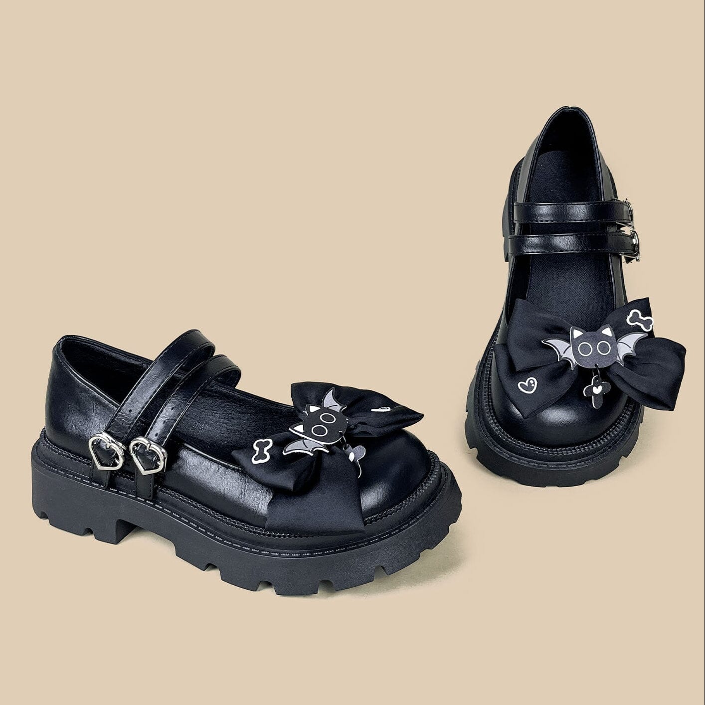 Midnight Bat Kawaii Chunky Mary Janes - Women's - Image 4