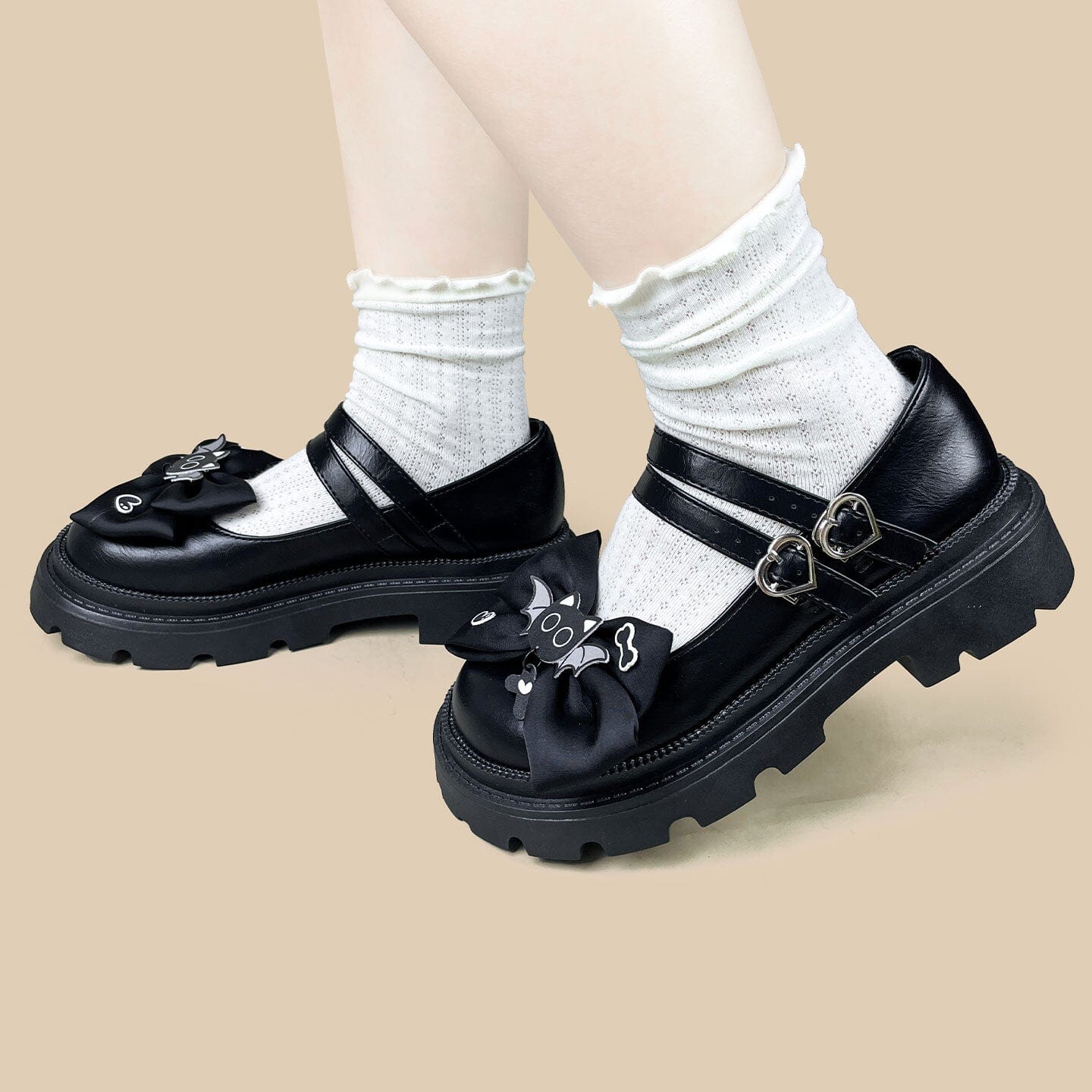 Midnight Bat Kawaii Chunky Mary Janes - Women's - Image 7