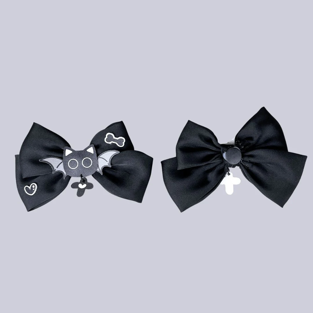 Midnight Bat Kitty Bow Set - Image 2