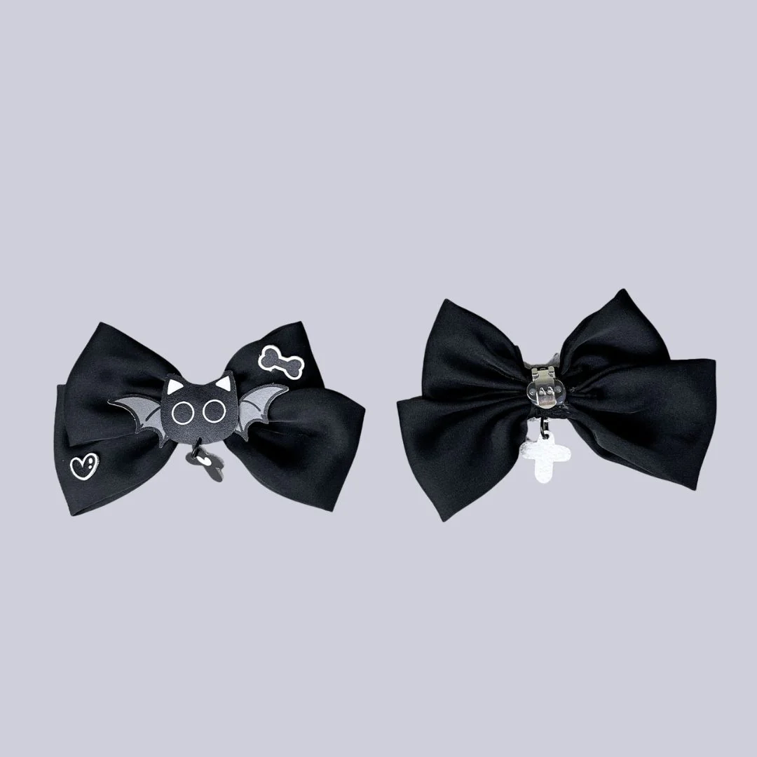 Midnight Bat Kitty Bow Set - Image 3