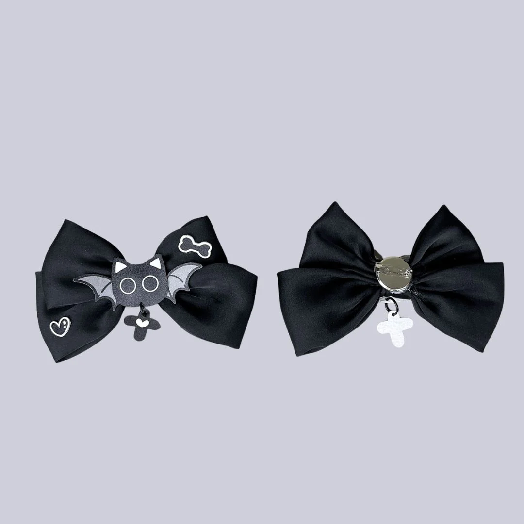 Midnight Bat Kitty Bow Set - Image 4