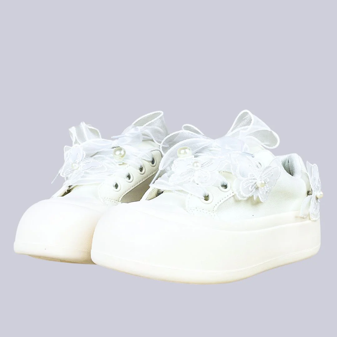 Porcelain Pearl Butterfly Dream Chunky Sneakers - Women's - Image 2