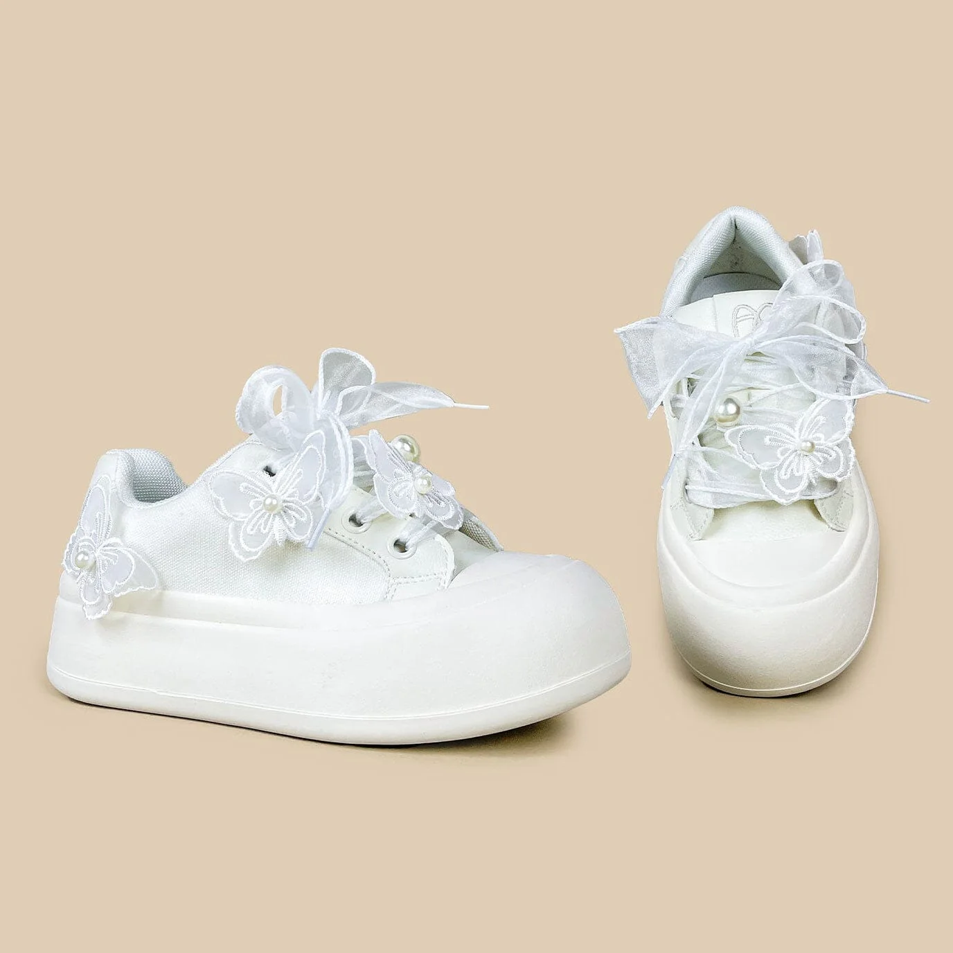 Porcelain Pearl Butterfly Dream Chunky Sneakers - Women's - Image 4