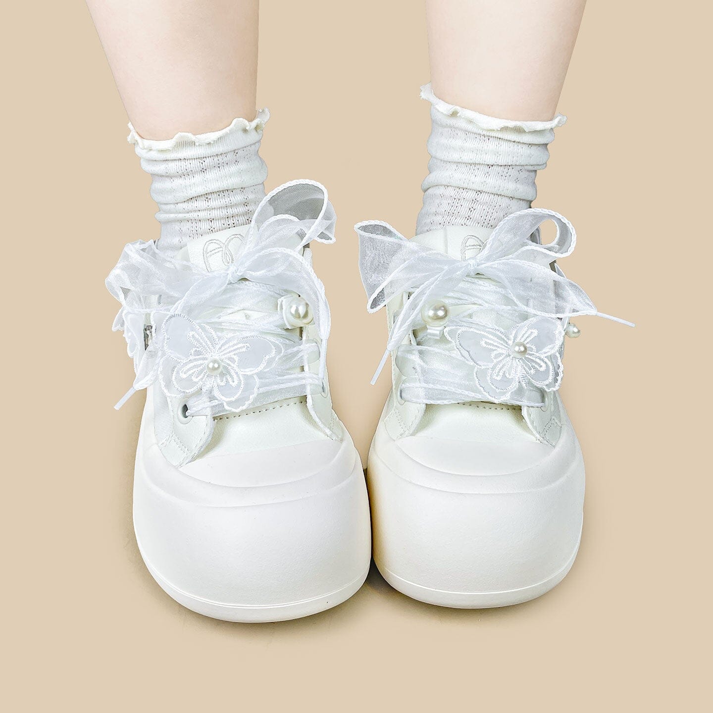 Porcelain Pearl Butterfly Dream Chunky Sneakers - Women's - Image 7
